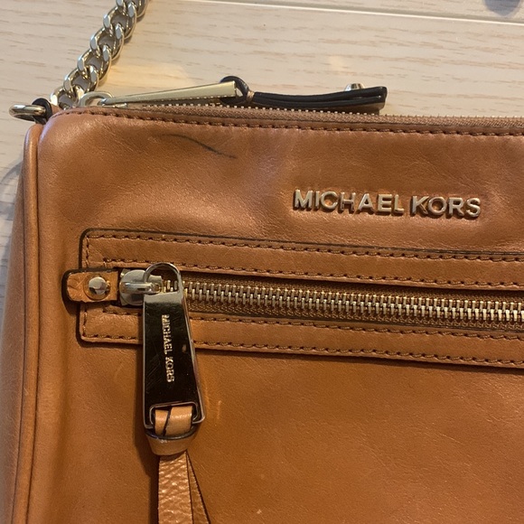 Michael Kors Brown Leather Crossbody Bag - Picture 2 of 5